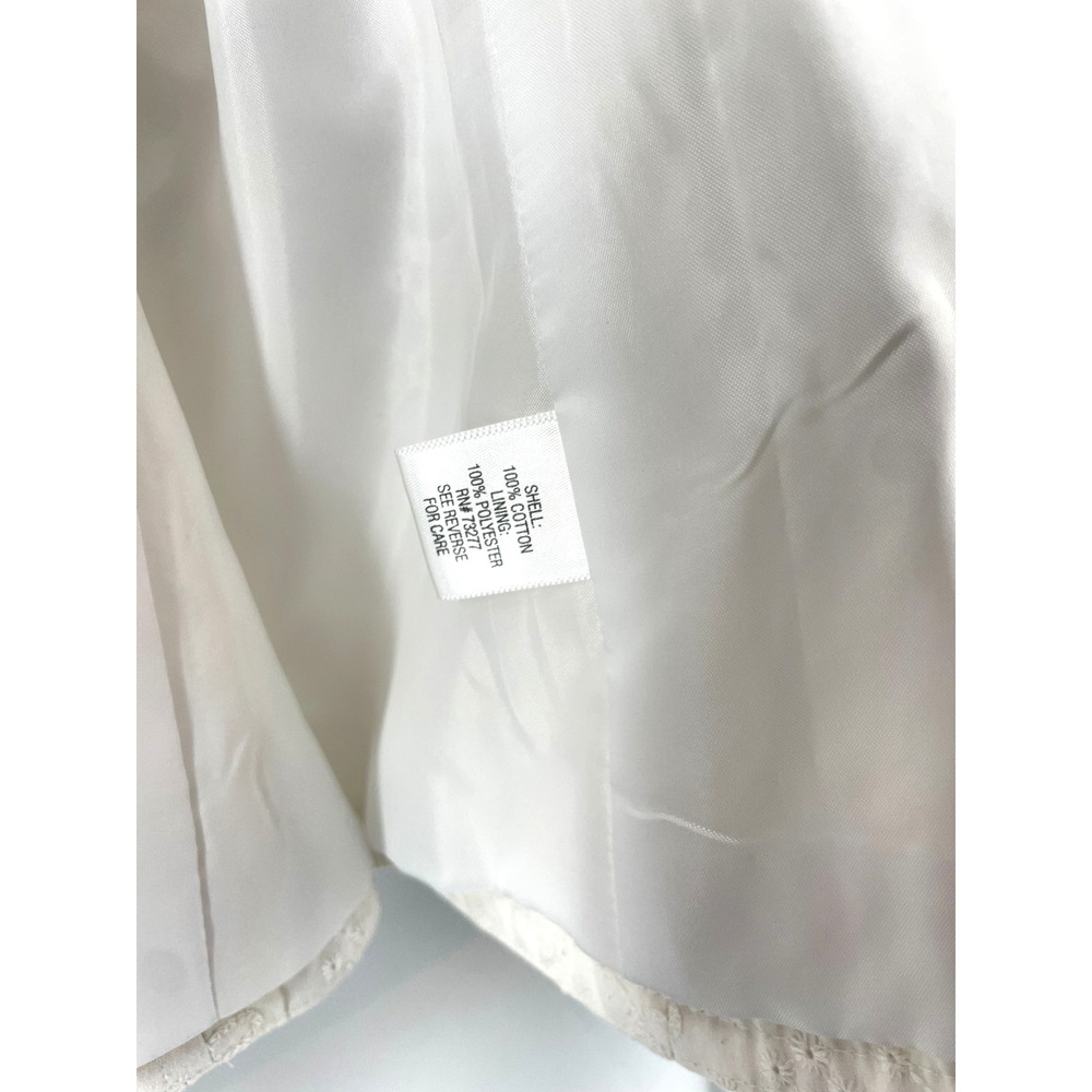 Apt 9 Woman 18W Blazer Off White Cotton Eyelet Cottagecore Shabby Chic Career - Picture 7 of 9